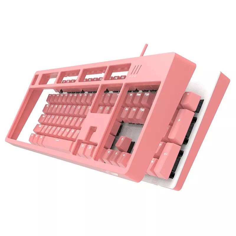 AJAZZ DKM150 Hot Sale 104keys Metal Removable cover Backlit Mechanical Gaming Keyboard For Professional PUBG Gamer