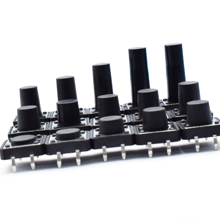DC 12V 50mA DIP Tact switch 12*12 Custom Height 12x12 Tactile switch Round Head Manufacture Soft Feeling switch