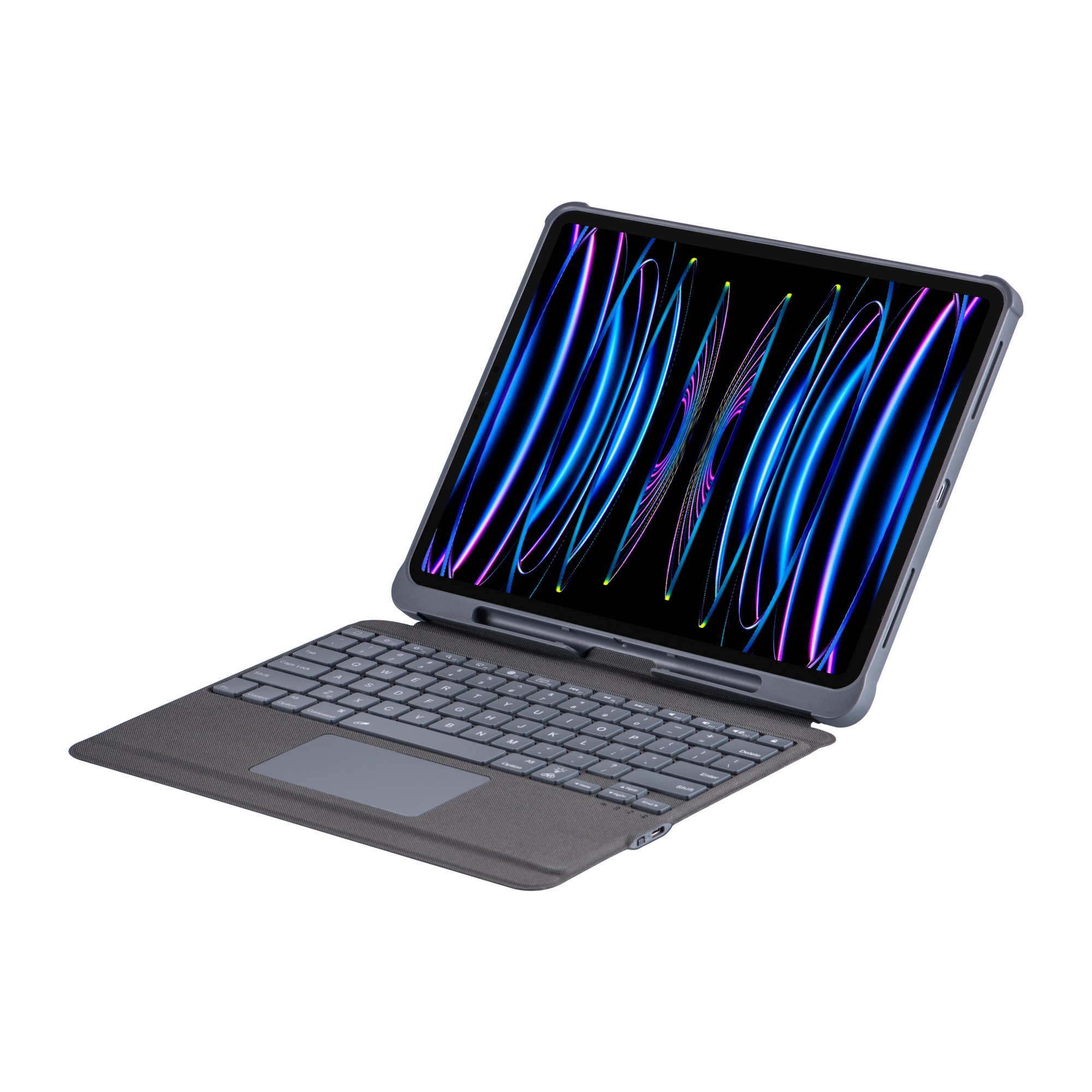 202112.9-Inch for iPad Keyboard Case Cover Touchpad Pencil Holder 7Color LED RGB Backlight QWERTY Fashion Style 2020 2018 Models