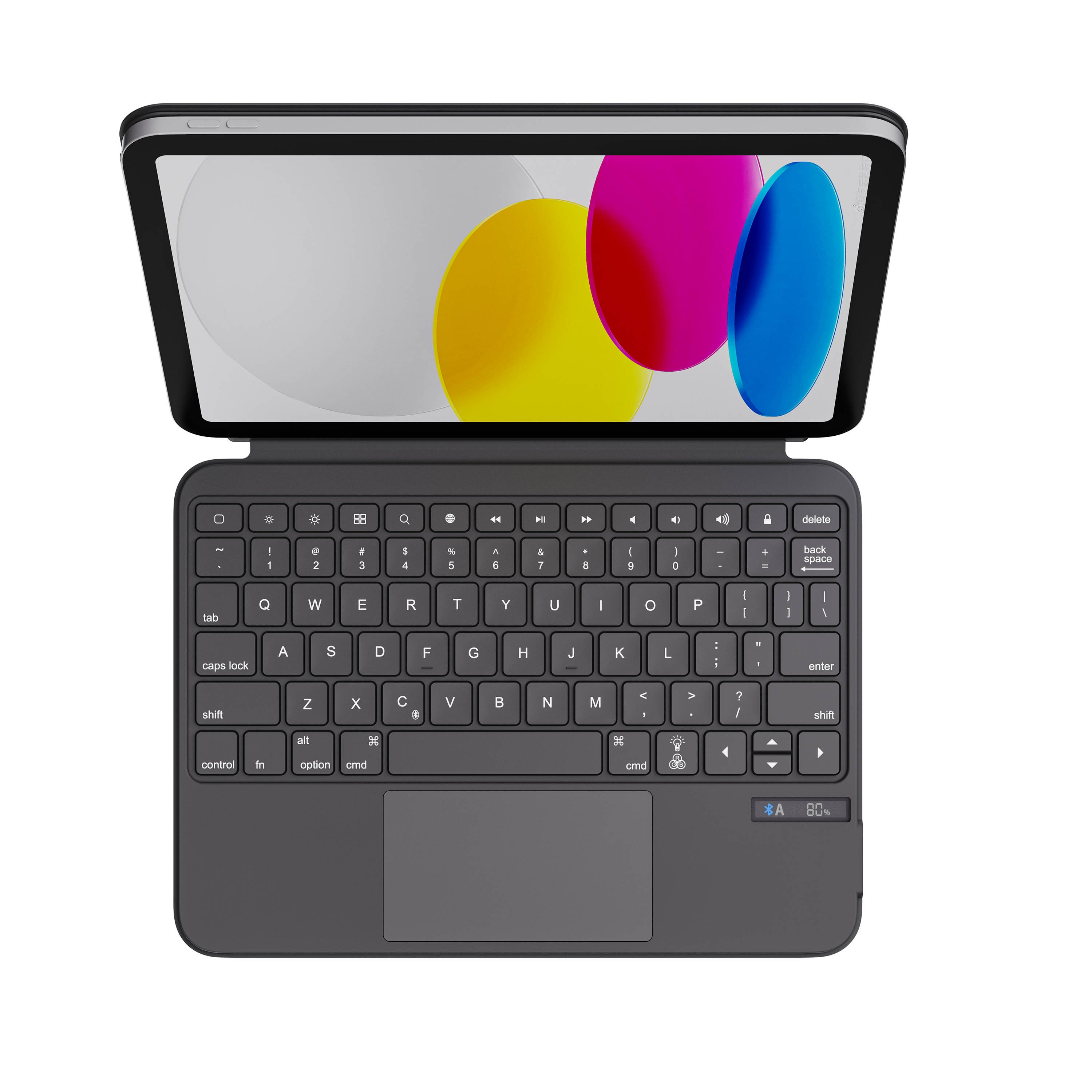 Wholesale OEM/ODM Magic Keyboard Folio with Metal Kickstand, Trackpad and LCD Display for 10.9 inch iPad 10th Gen Black/White