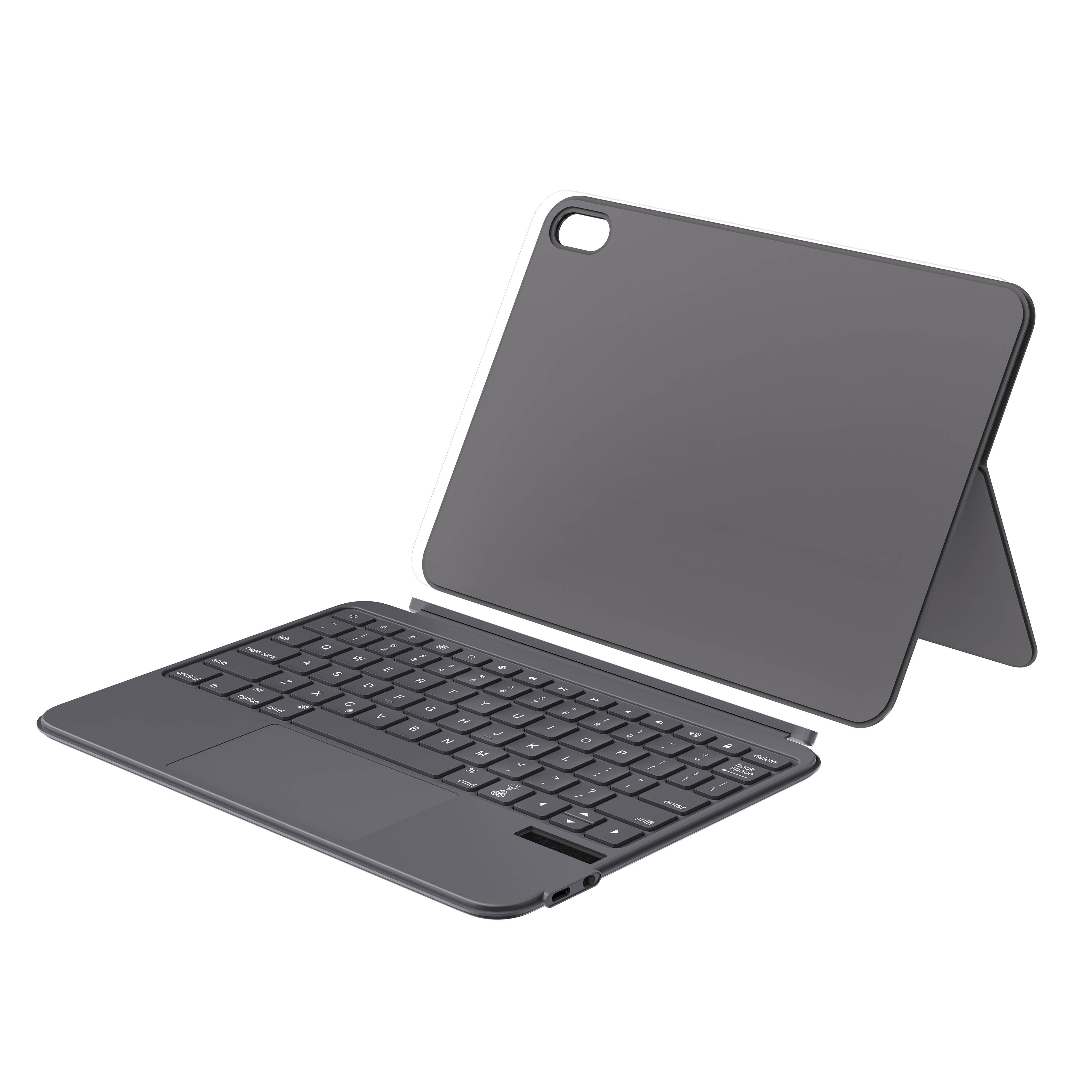 Wholesale OEM/ODM Magic Keyboard Folio with Metal Kickstand, Trackpad and LCD Display for 10.9 inch iPad 10th Gen Black/White