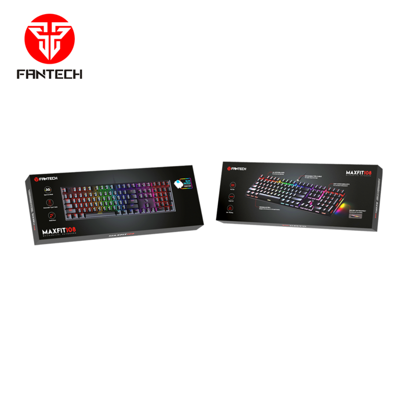 FANTECH MAXFIT 87 MK856 Black RGB Mechanical Keyboard Wholesale Wired Swappable Design Type C Detachable Cable