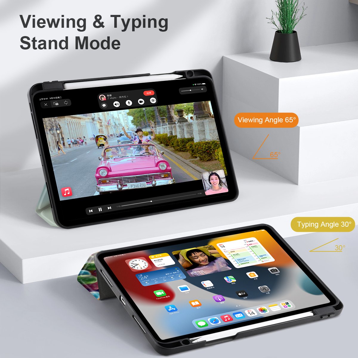 Wholesale Customized Printing Shockproof 360 rotating cover case for 7 8 9 10 11 12.9 inch tablets