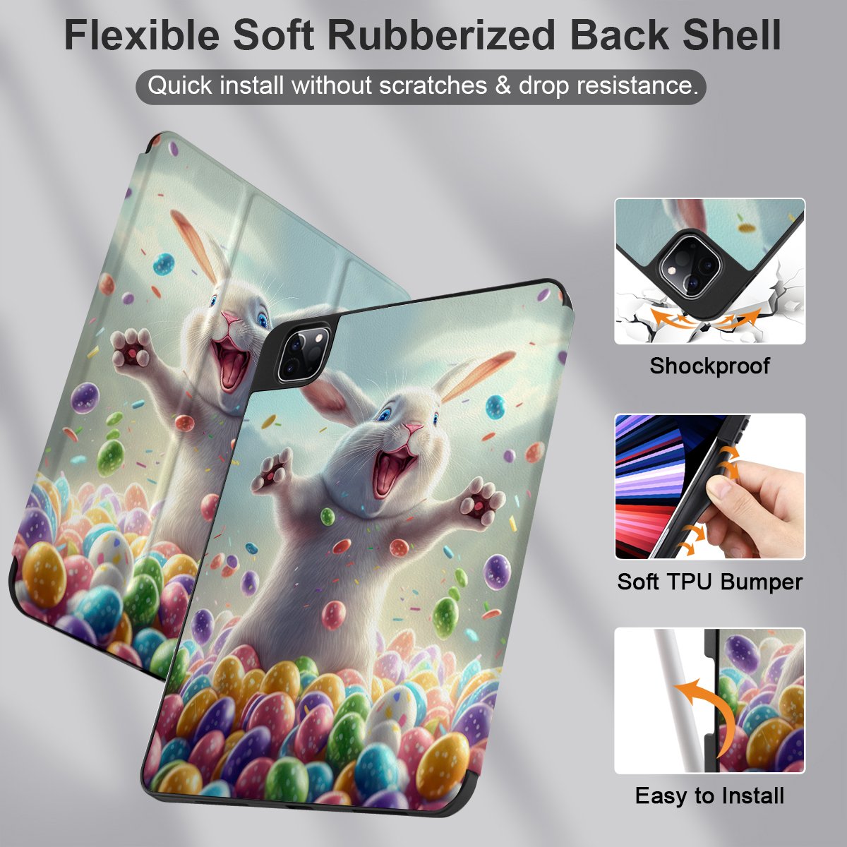 Wholesale Customized Printing Shockproof 360 rotating cover case for 7 8 9 10 11 12.9 inch tablets