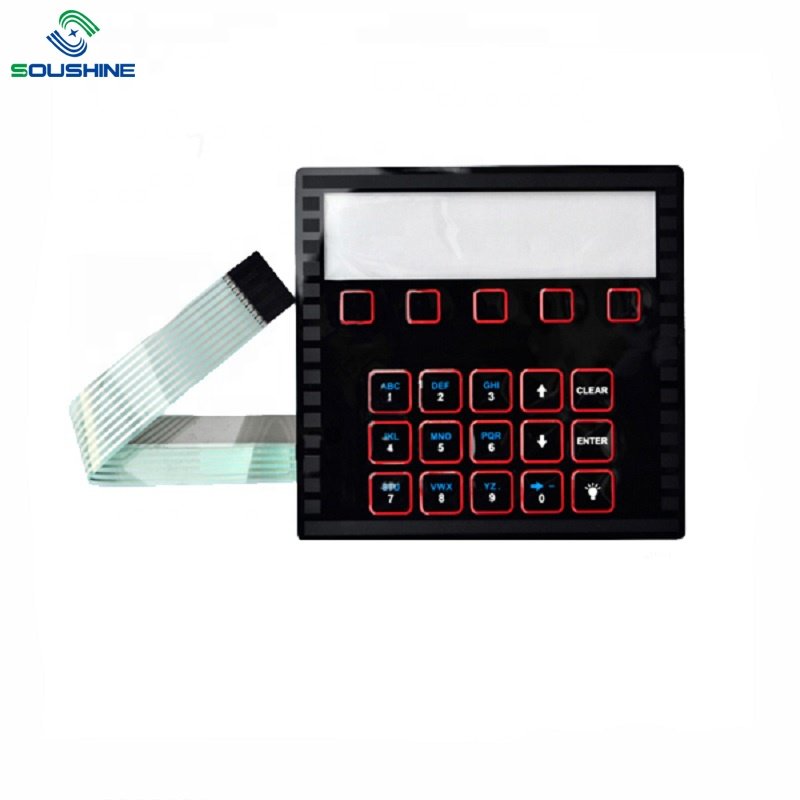 One Key Backlight LED /Keypad/Keyboard Tactile metal dome switch foil keyboard key membrane switch led