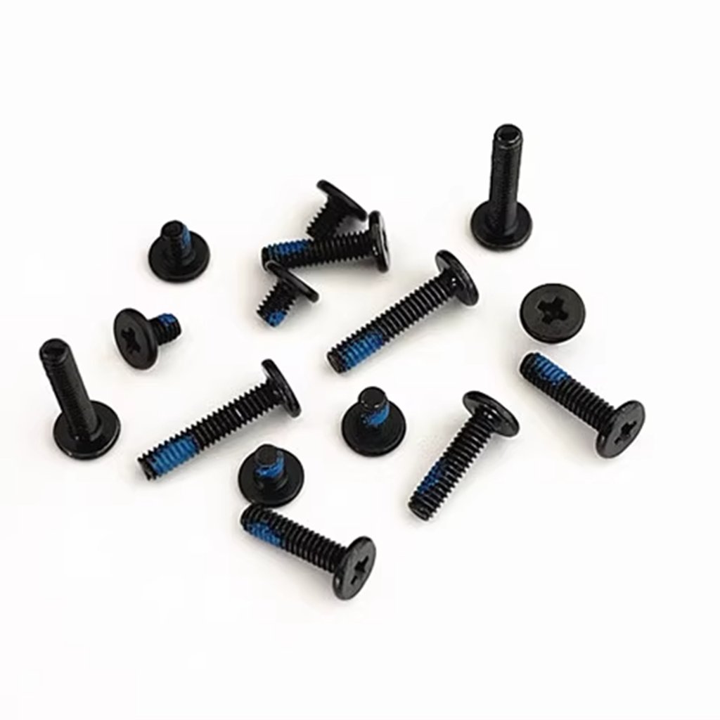 laptop Screw Black zinc plated glued dispense lock computer Screws M2*4 mm bottom case keyboard lcd cover screw black sliver