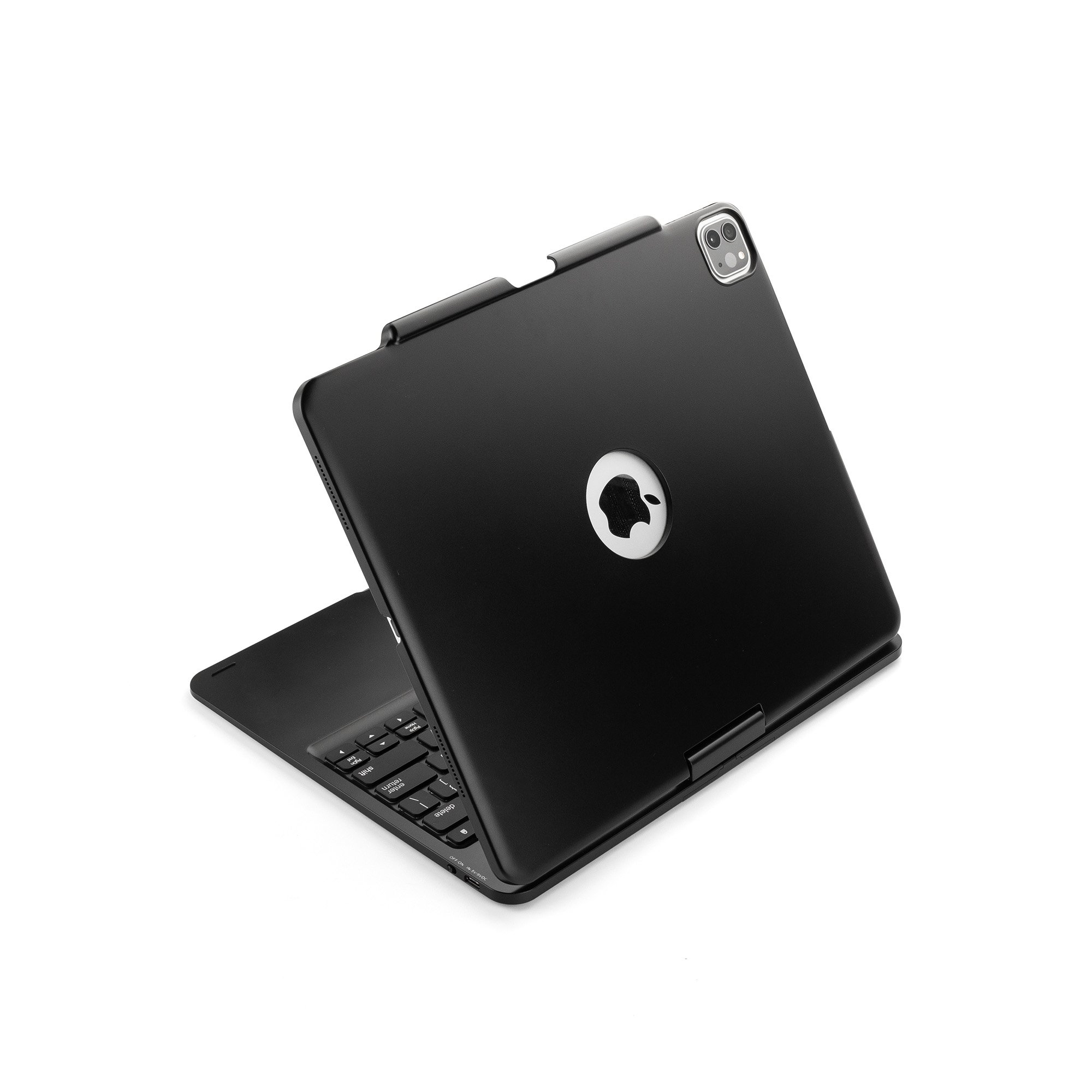 Black BT Wireless ABS Material Keyboard Case Fit for 12.9 Inch with Pencil Holder