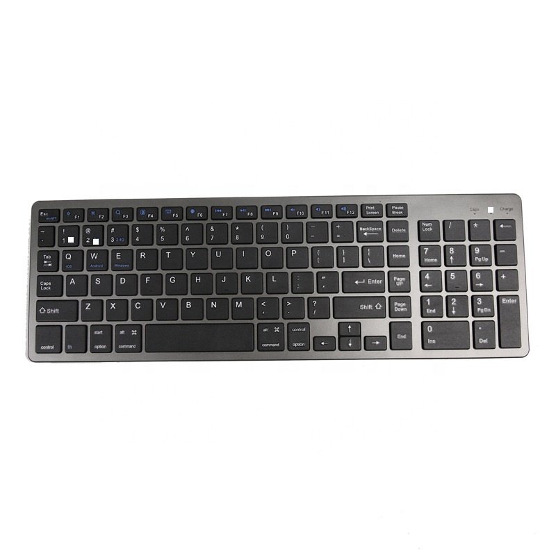 Multi-Device silver pink white grey Wireless Keyboard For Tablet Phone Laptop Keypad Portable With 2.4G mini receiver