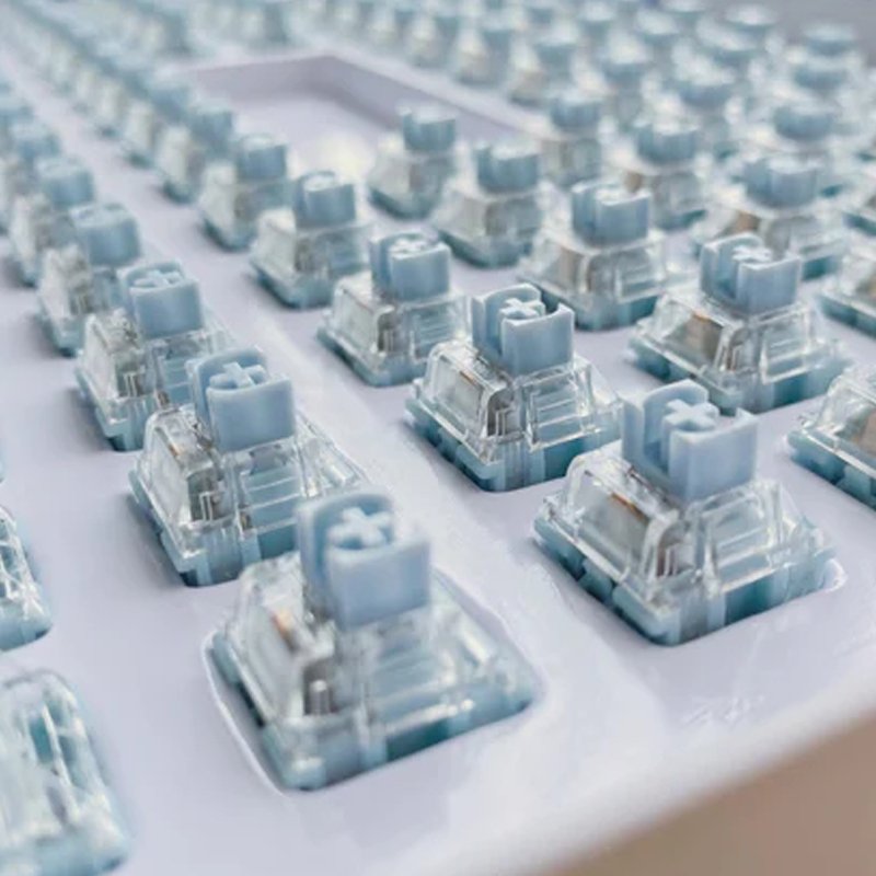 TTC Silent Bluish White Switch for Mechanical Keyboard Mute Tactile 3 Pin 42g Dual Gold Plated Spring Axis Customize DIY Game PC