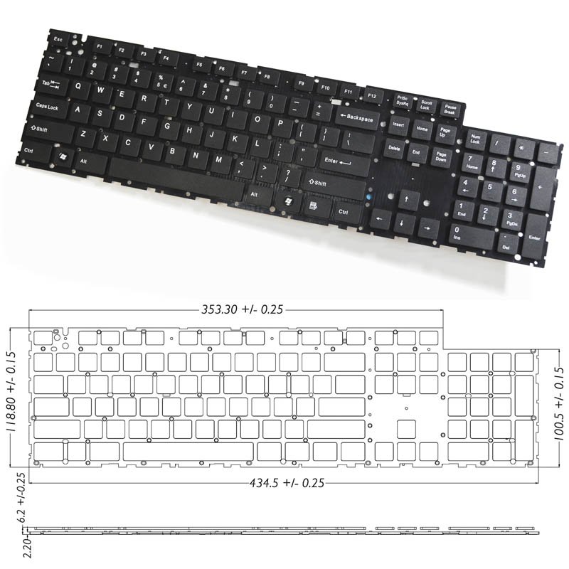 Manufacturer Full Size Mac-like Chocolate Keycaps Keyboard Module, Scissor Switch