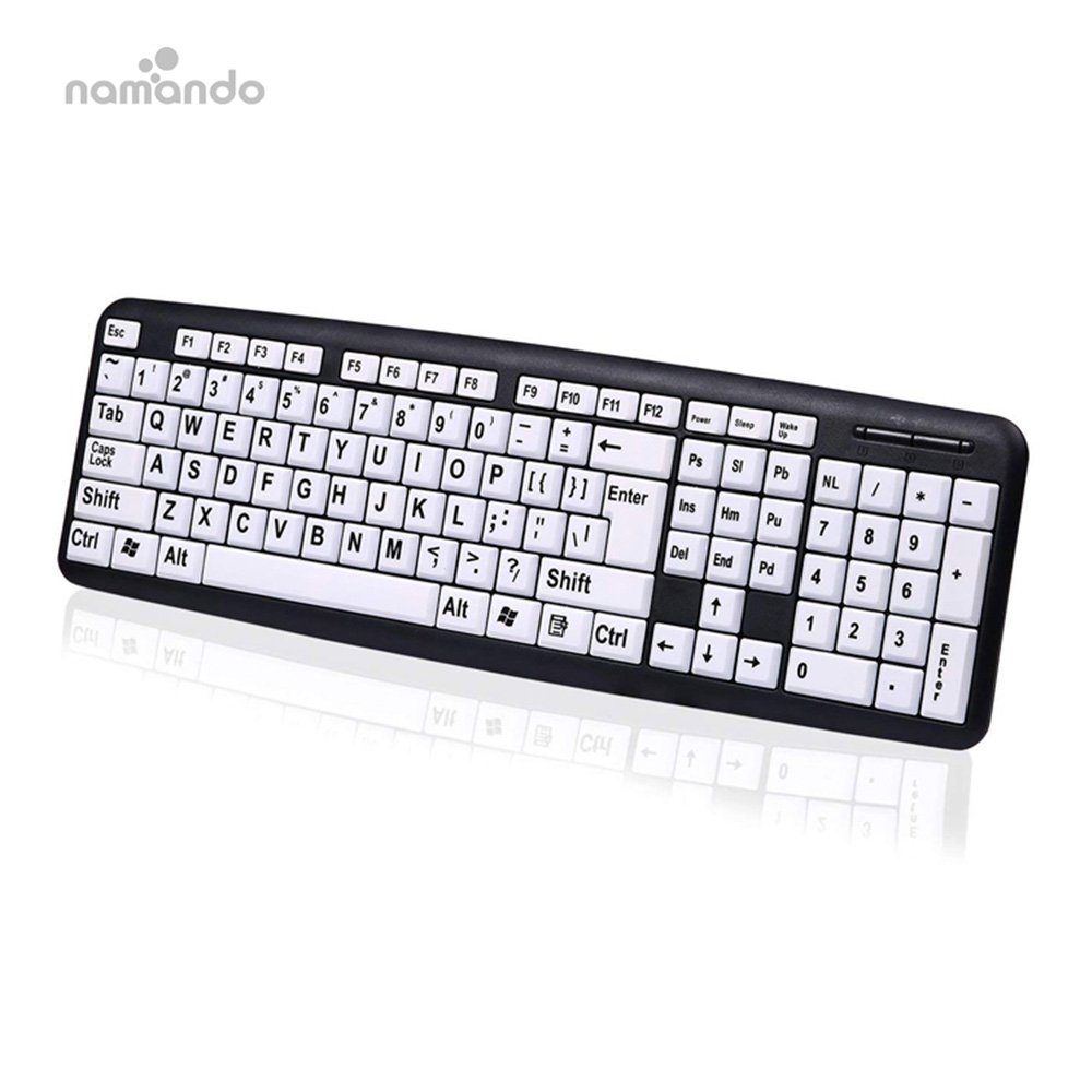 USB Keyboard for the Elderly Large Character Keys USB Wired Computer Keyboard for the Elderly Visually Impaired Gift Parents
