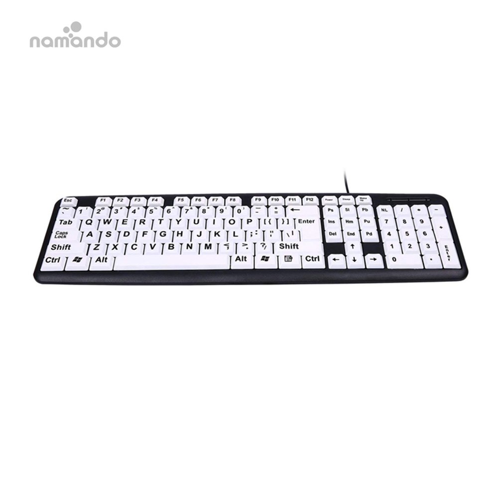 USB Keyboard for the Elderly Large Character Keys USB Wired Computer Keyboard for the Elderly Visually Impaired Gift Parents