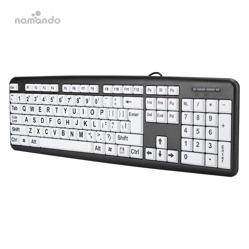 USB Keyboard for the Elderly Large Character Keys USB Wired Computer Keyboard for the Elderly Visually Impaired Gift Parents