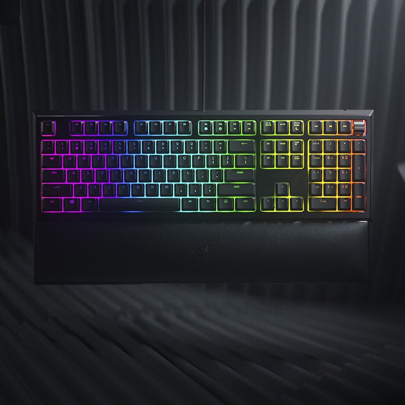 Razer Ornata V2 Mecha-membrane keyboard RGB Backlighting Keyboard with Multi-function Digital Wheel and Media Keys