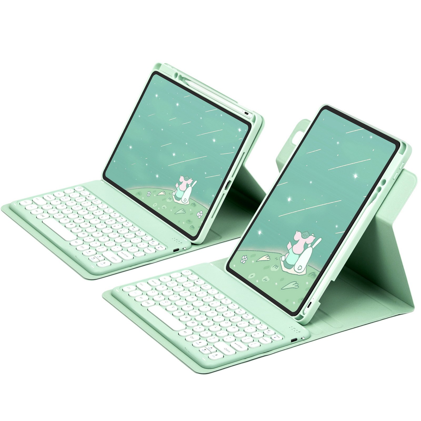 for iPad 10th generation 360 rotation protection leather case pro110.2 circular part cover touch Bluetooth keyboard magnetic cas