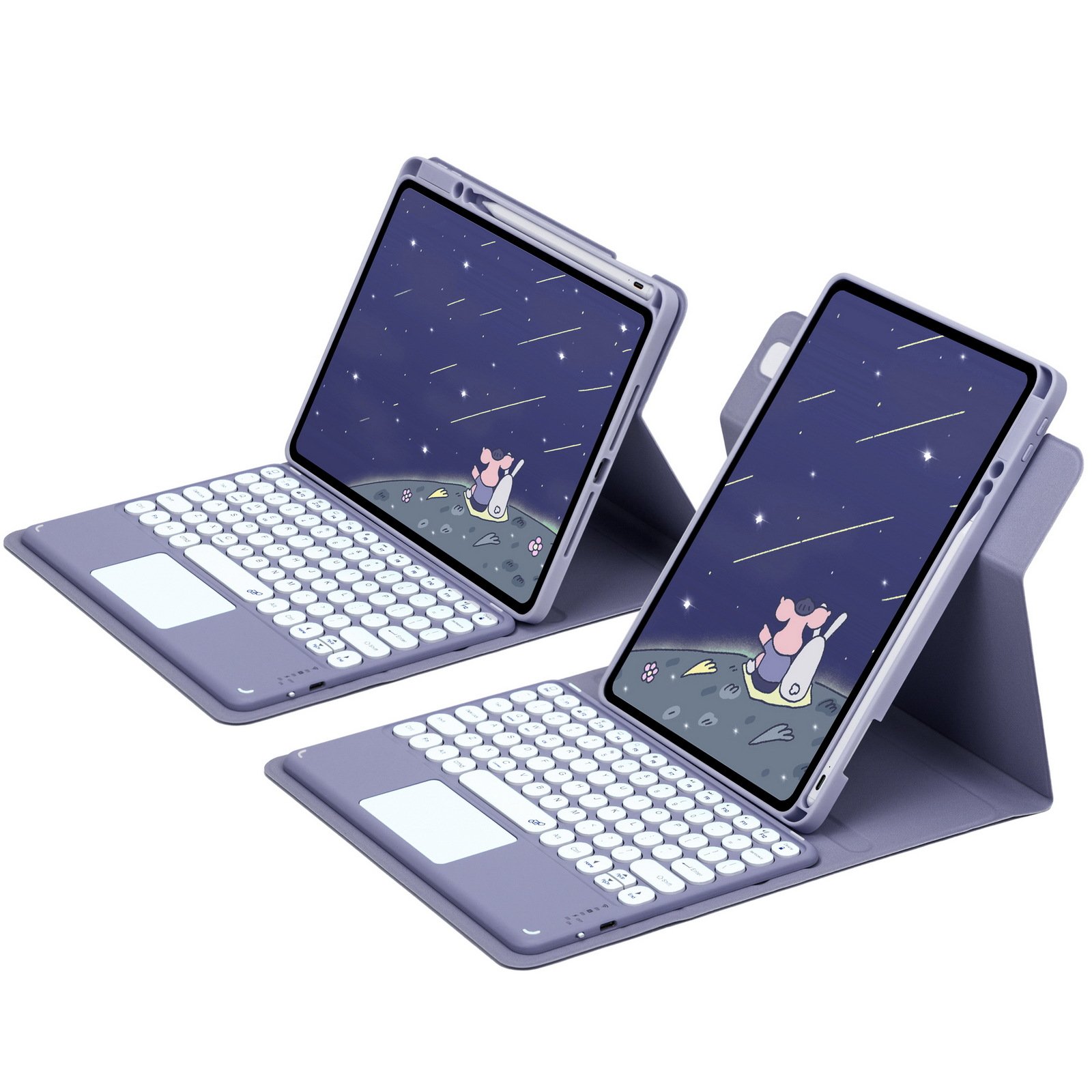 for iPad 10th generation 360 rotation protection leather case pro110.2 circular part cover touch Bluetooth keyboard magnetic cas