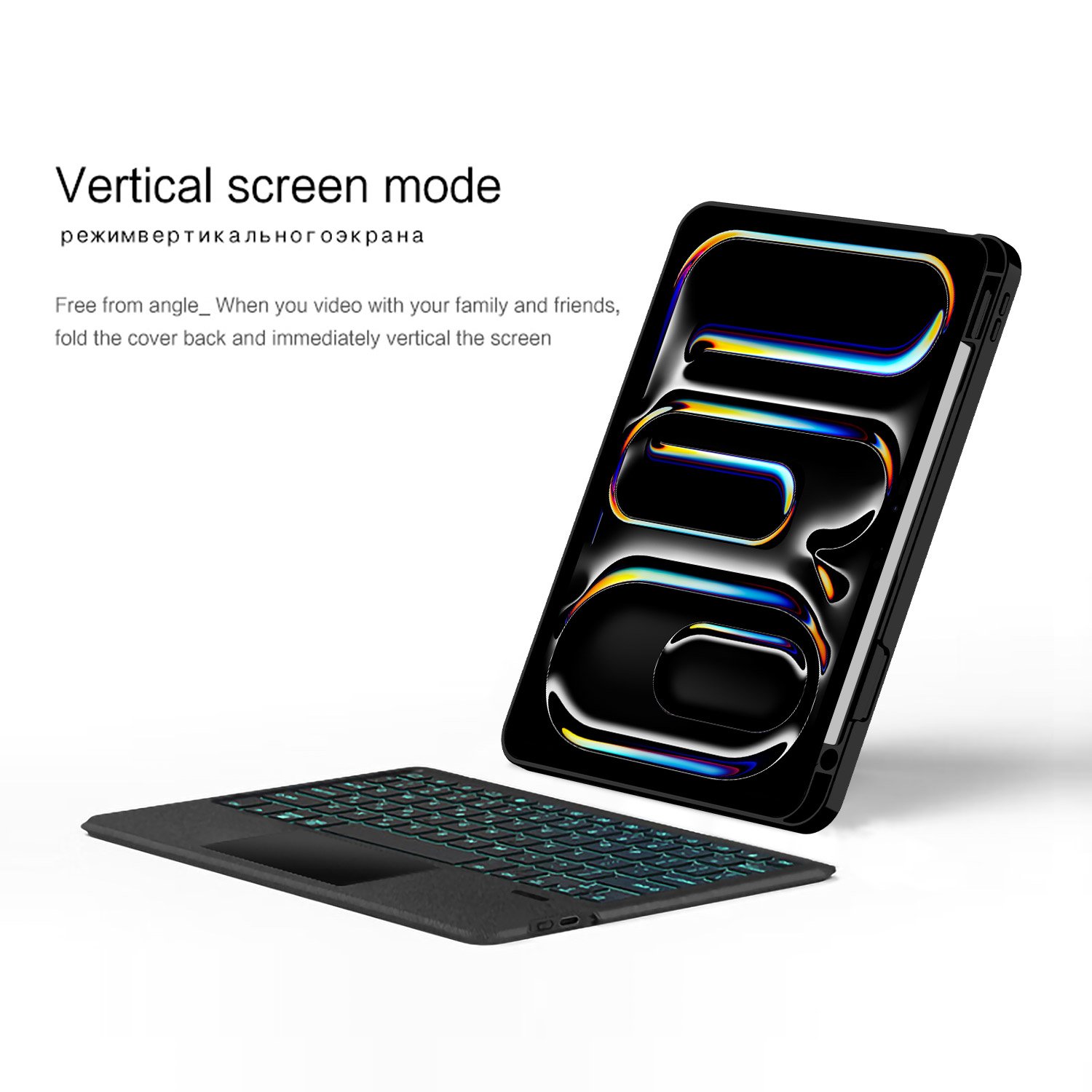 For ipad Air6 Magnetic double-sided clip-on wireless keyboard for iPad Pro11 2024 tablet touch backlit Bluetooth keyboard cover
