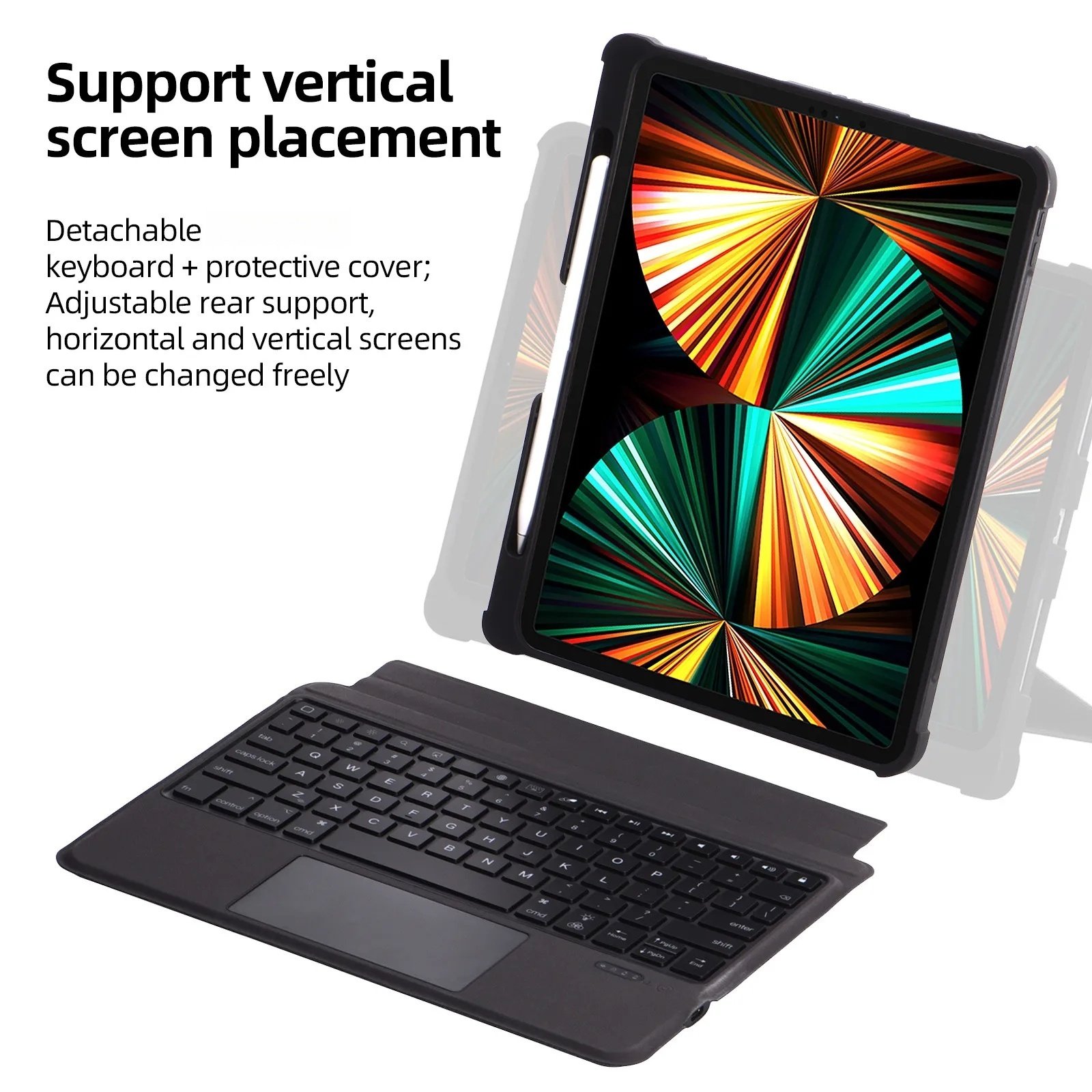 Detachable Magic touchpad Keyboard Case For iPad Air 4 5 10.9 pro 11 1st 2nd 3rd 4th Wireless Backlit Tablet pencil holder Cover