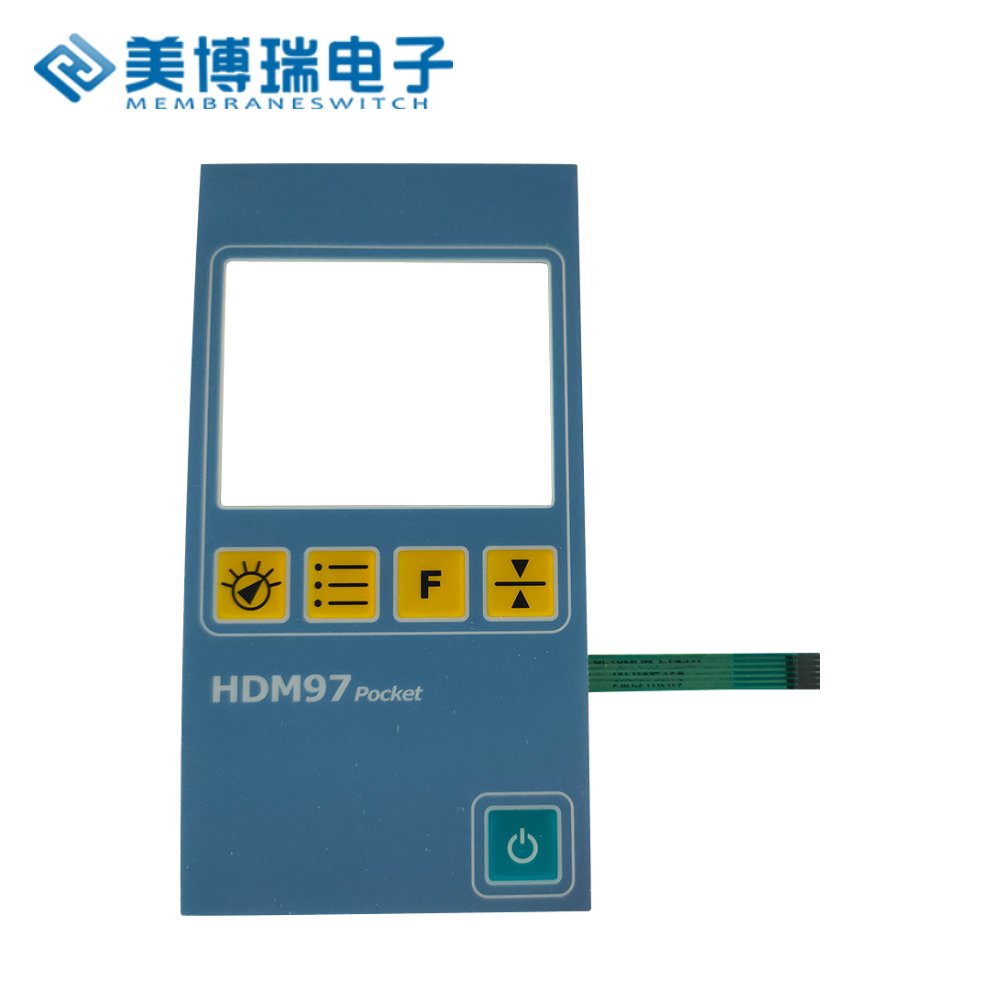 factory customized smart metal pc pet membrane switch on off button keyboard waterproof