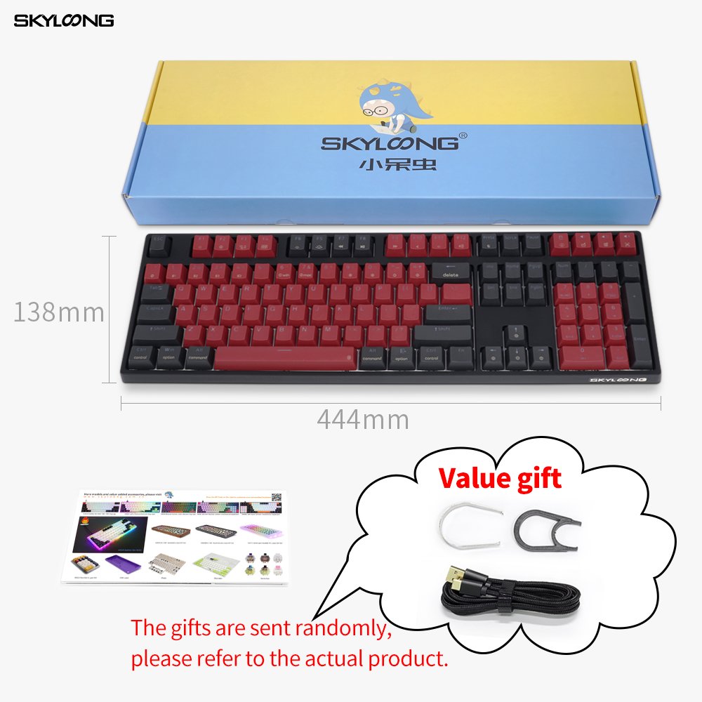 Skyloong new launch SK108 mechanical keyboard gateron optical switch full size RGB gaming keyboard