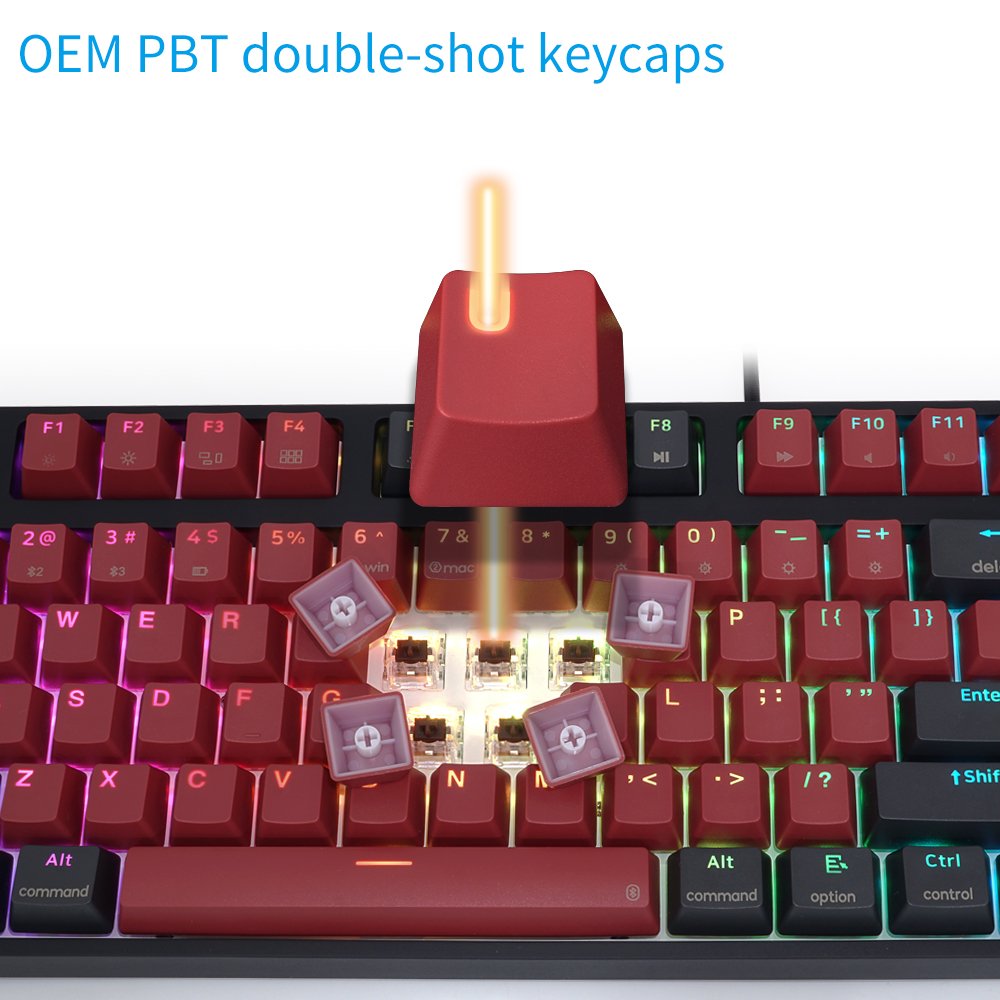 Skyloong new launch SK108 mechanical keyboard gateron optical switch full size RGB gaming keyboard