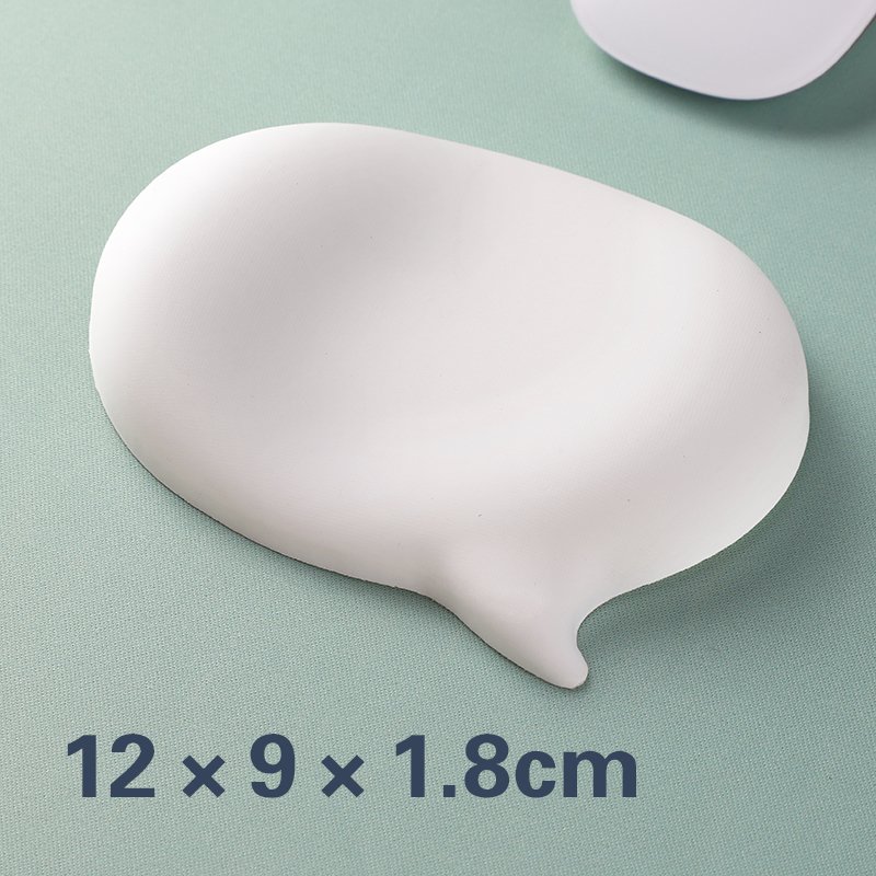 Bubble Shape Silicon Wrist Rest PU Covered Water-Resistant Silica Gel Pad Rectangular Office Use