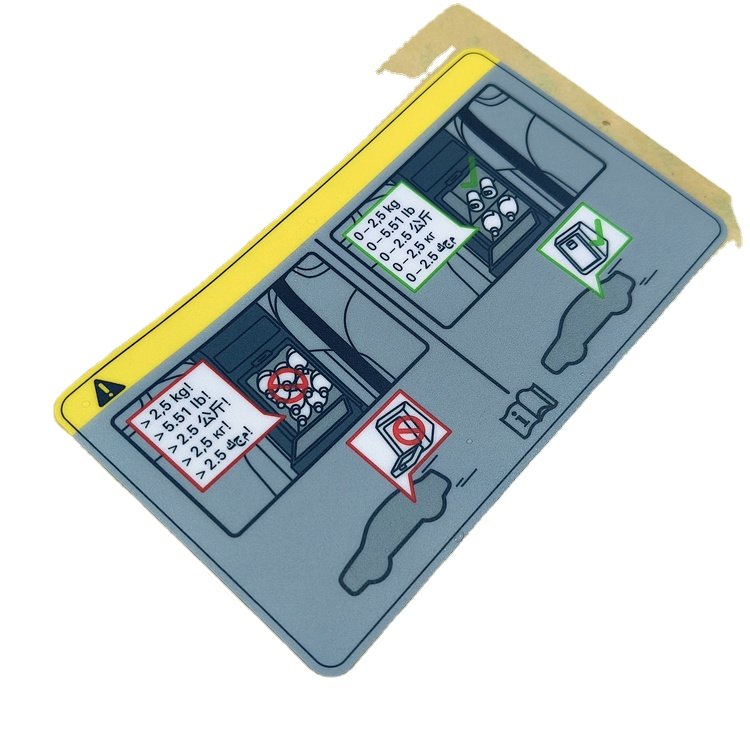 Factory Keypads & Keyboards Custom Silkscreen Printing or Digital Printing Membrane Switch Control Panel Sticker Keypad Overlay