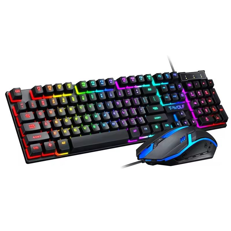 Hot sale cheap but with good performance and design TF200 keyboard and mouse combos with black color