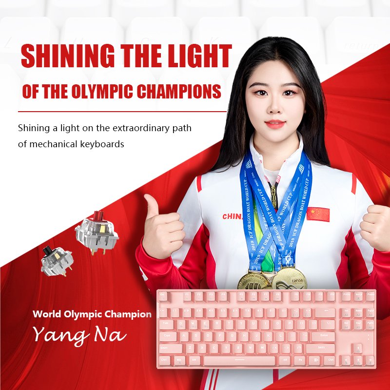 87-Key Wireless RGB Backlit Gaming Keyboard 80 Percent with Green Switch Mechanical Gamer Teclado LED Backlight