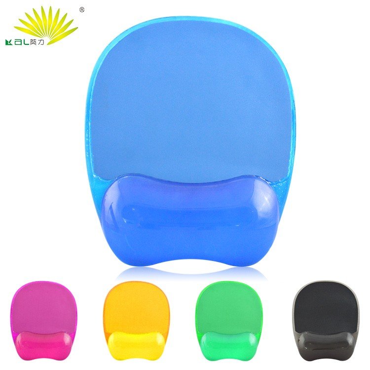Silicon Mouse pad Direct Crystal Gel Keyboard Pad Printed Sublimation Ergonomic Mouse Pad with wrist rest wholesale selling