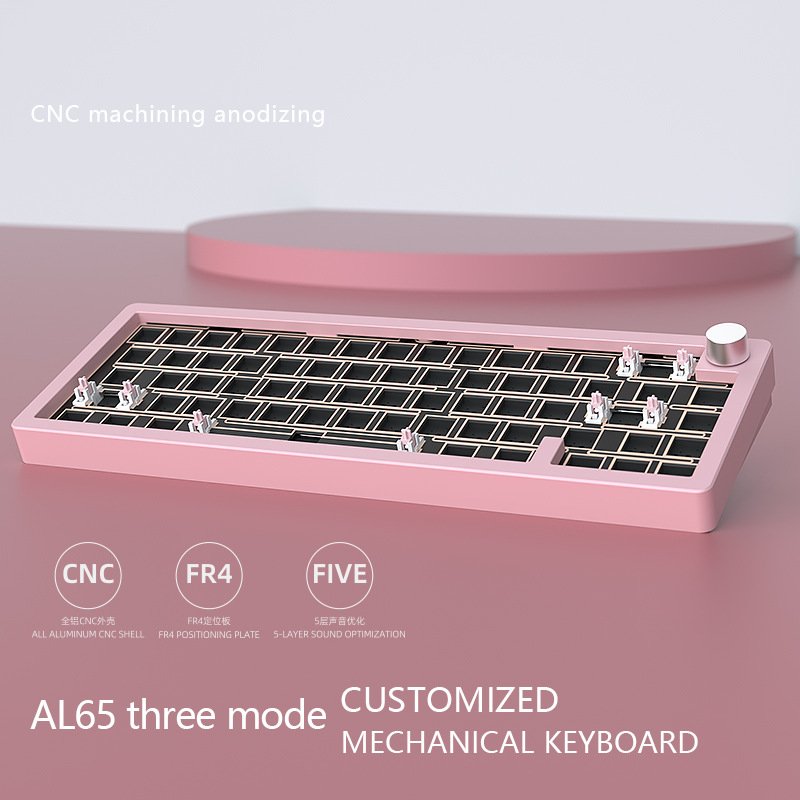 Custom Aluminum Portable Mini 60% Mechanic Keyboard Wireless Hot Swap Rgb Backlit Gaming Mechanic Computer Keyboard With Knobs