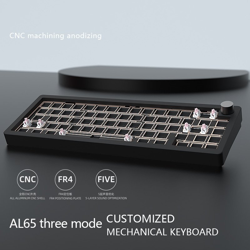 Custom Aluminum Portable Mini 60% Mechanic Keyboard Wireless Hot Swap Rgb Backlit Gaming Mechanic Computer Keyboard With Knobs