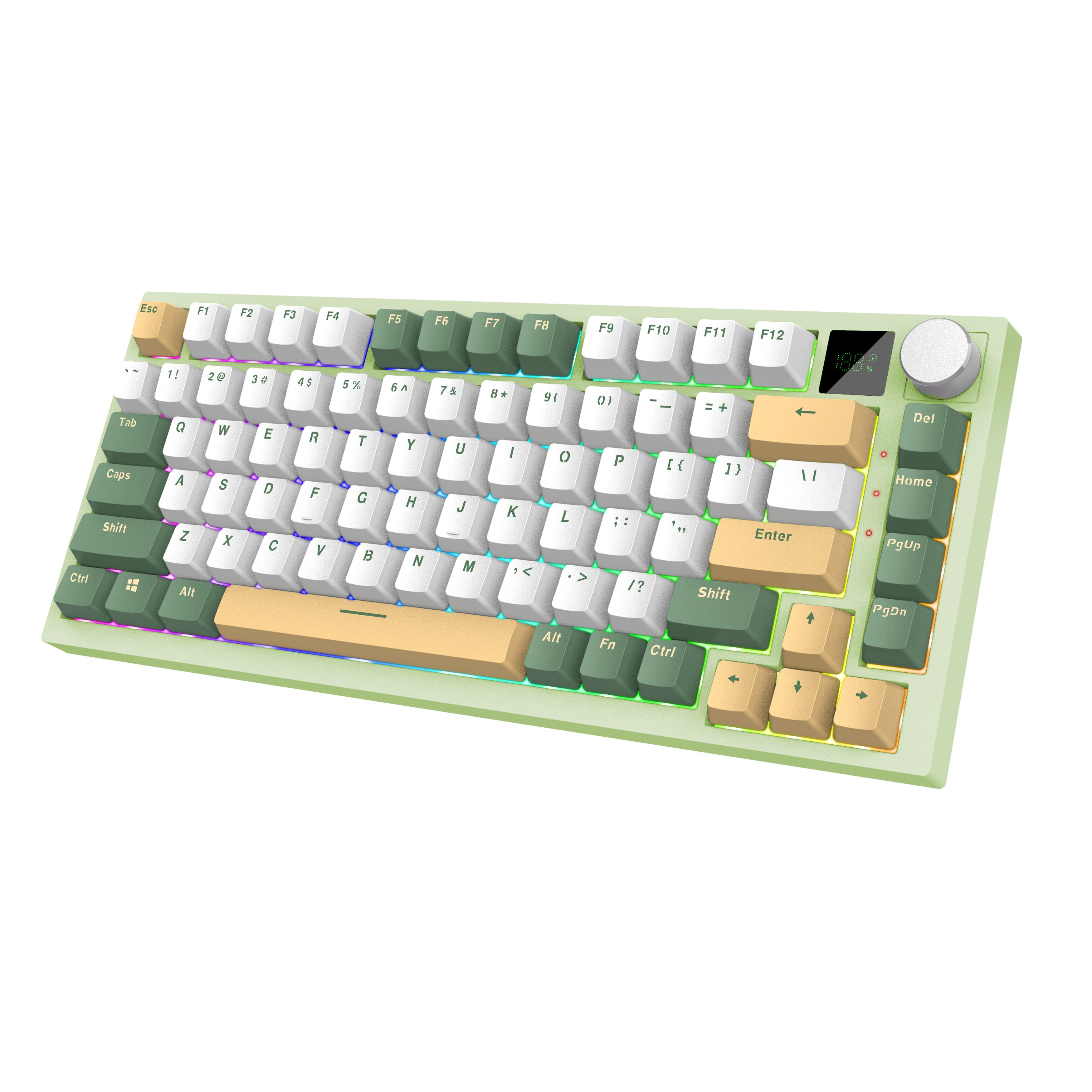 New Arrival Professional 81 Key LED Backlit Mechanical Gaming Keyboard USB Wired 75 Percent Wireless Charger Desktop USB Type-c