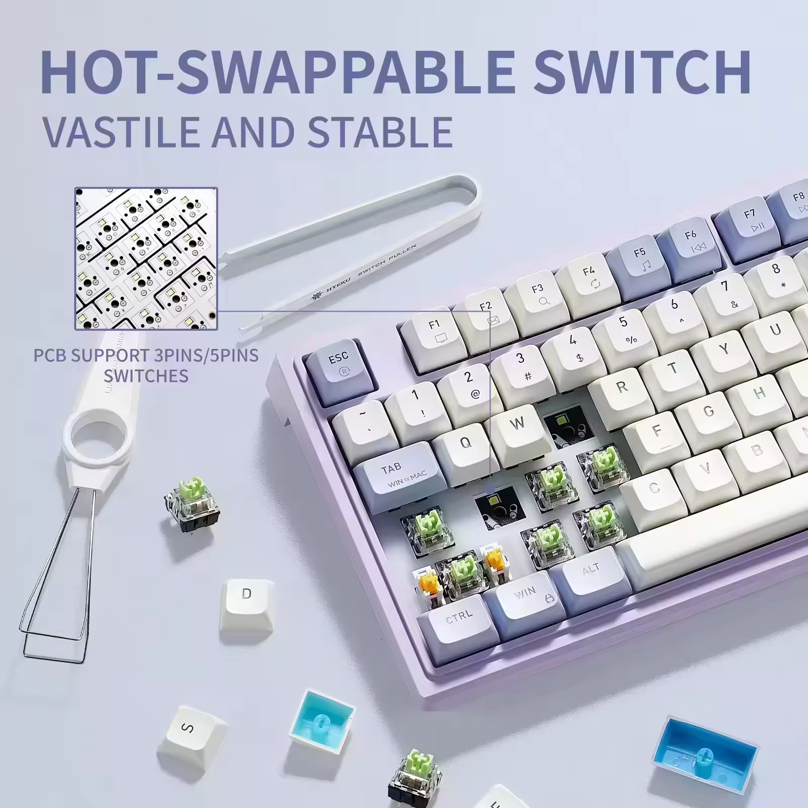 Custom CNC Machining Keyboard Aluminum Case Wired 83 keys USB Type C Hot Swap Mechanical Gamer Gaming Keyboard