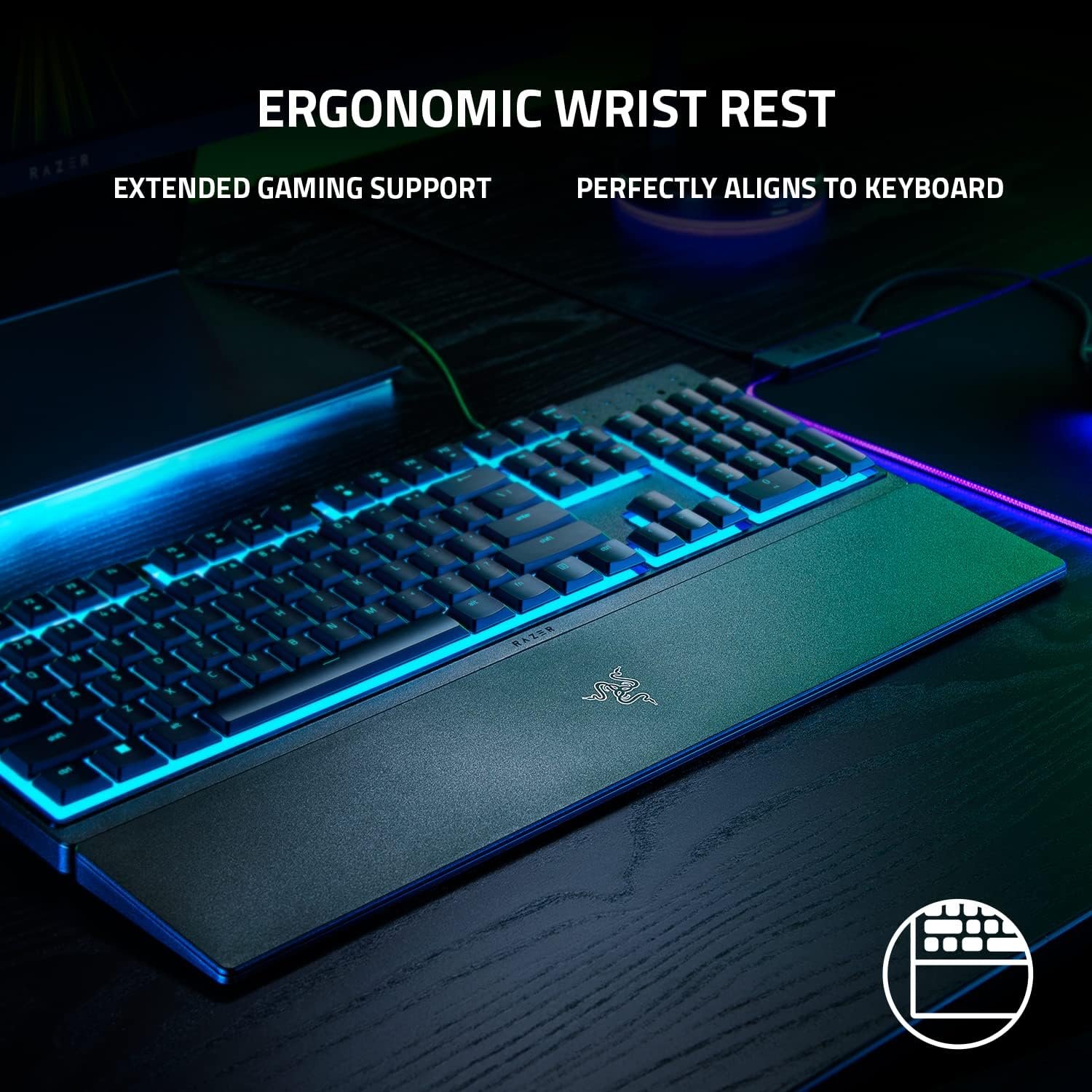 Razer Ornata V3 X Keyboard Gaming Electronics Keyboard Silent Membrane Switches UV-Coated Keycaps Ergonomic Keyboard
