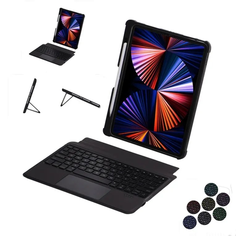 Detachable Magic touchpad Keyboard Case For iPad 10.2 7th 8th 9th pro Air 3 10.5 Wireless Backlit Tablet pencil holder Cover