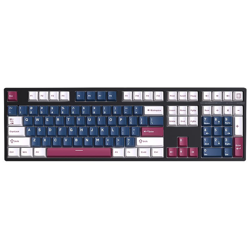 Mechanical Gaming Keyboard 108 Keys White Backlit Keyboard with Blue/Black/Red/Brown Switches USB Wired Computer Keyboard