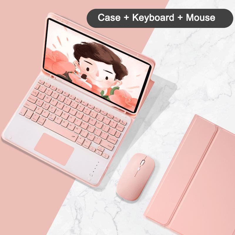 7 Lights Wireless Keyboard Case match mouse Touchpad case for iPad 10.2 10.5 Air 4 10.9 pro 11 2020