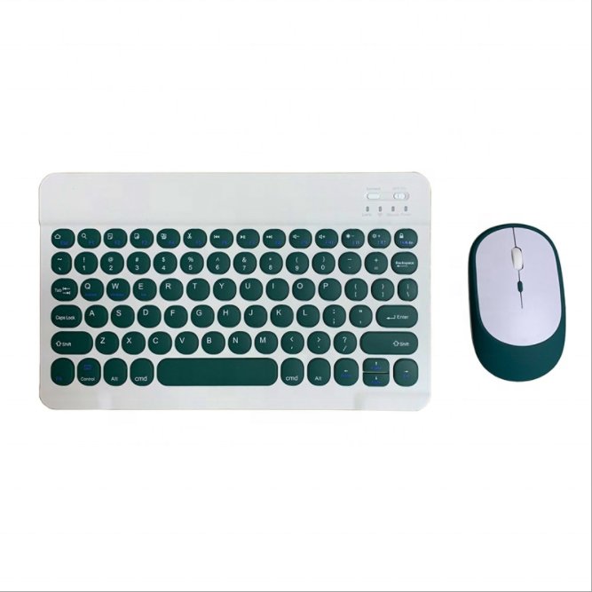 Ergonomic Ultra Slim rechargeable Wireless Bluetooth Keyboard and Mouse Combo Set for smart phones tablets