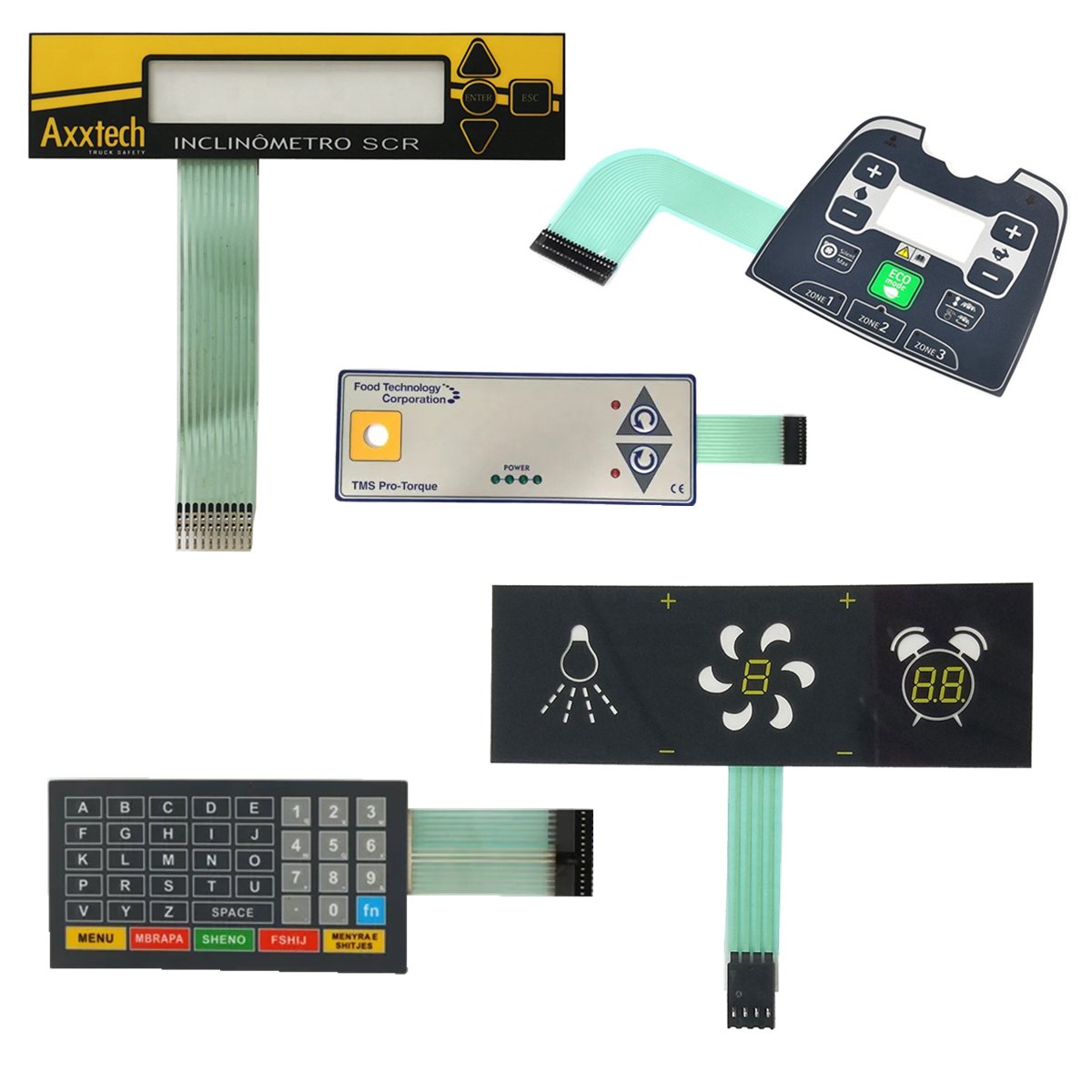 Customized fuel dispenser matrix keyboard membrane switch 16-key embossing touch keyboard switch