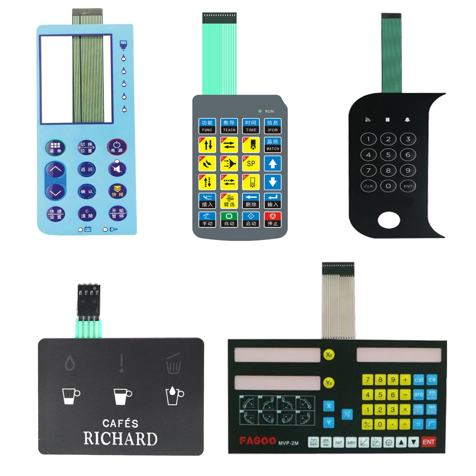 Customized fuel dispenser matrix keyboard membrane switch 16-key embossing touch keyboard switch