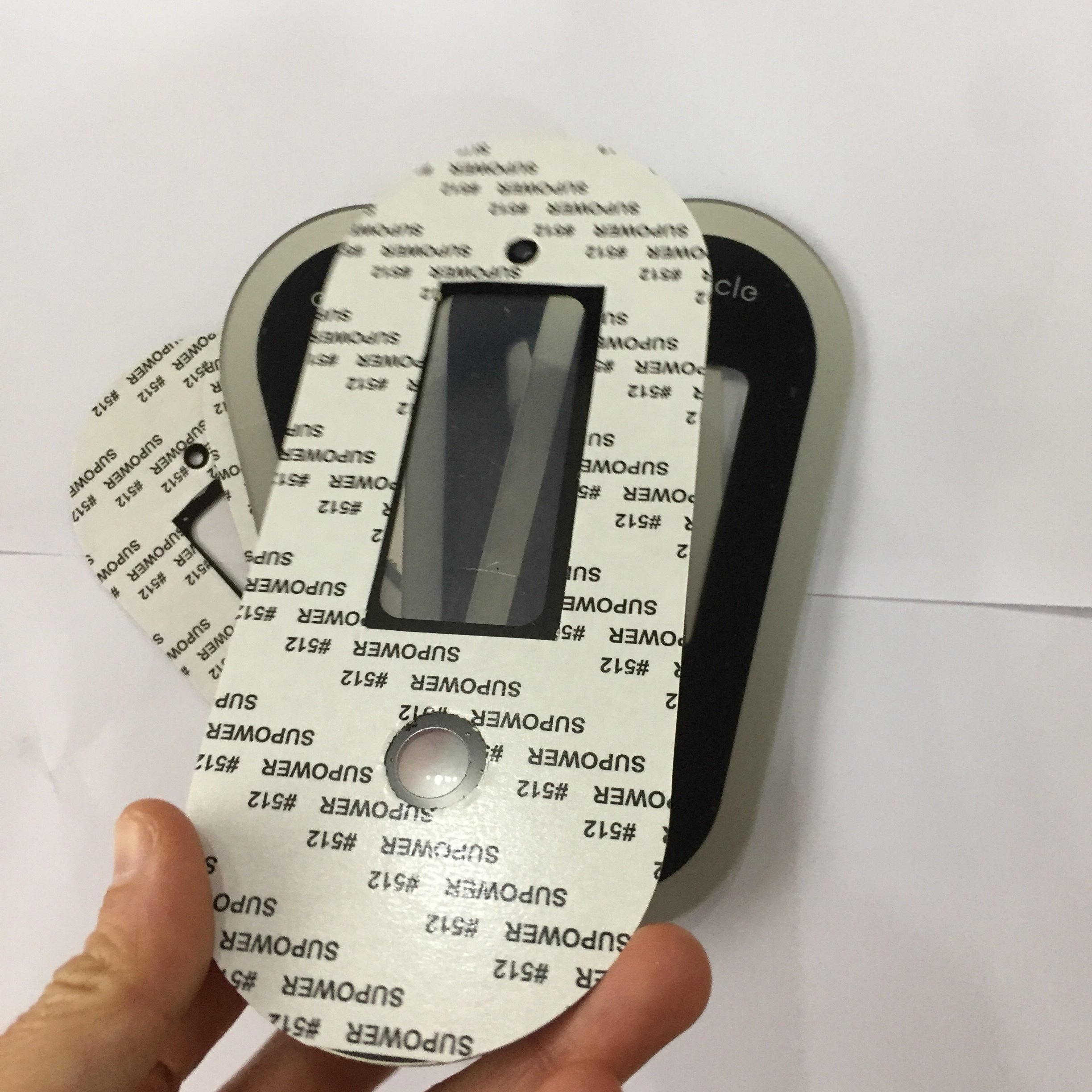 Custom die cut 512 adhesive print front control button membrane switch keyboard panel label Graphic overlay
