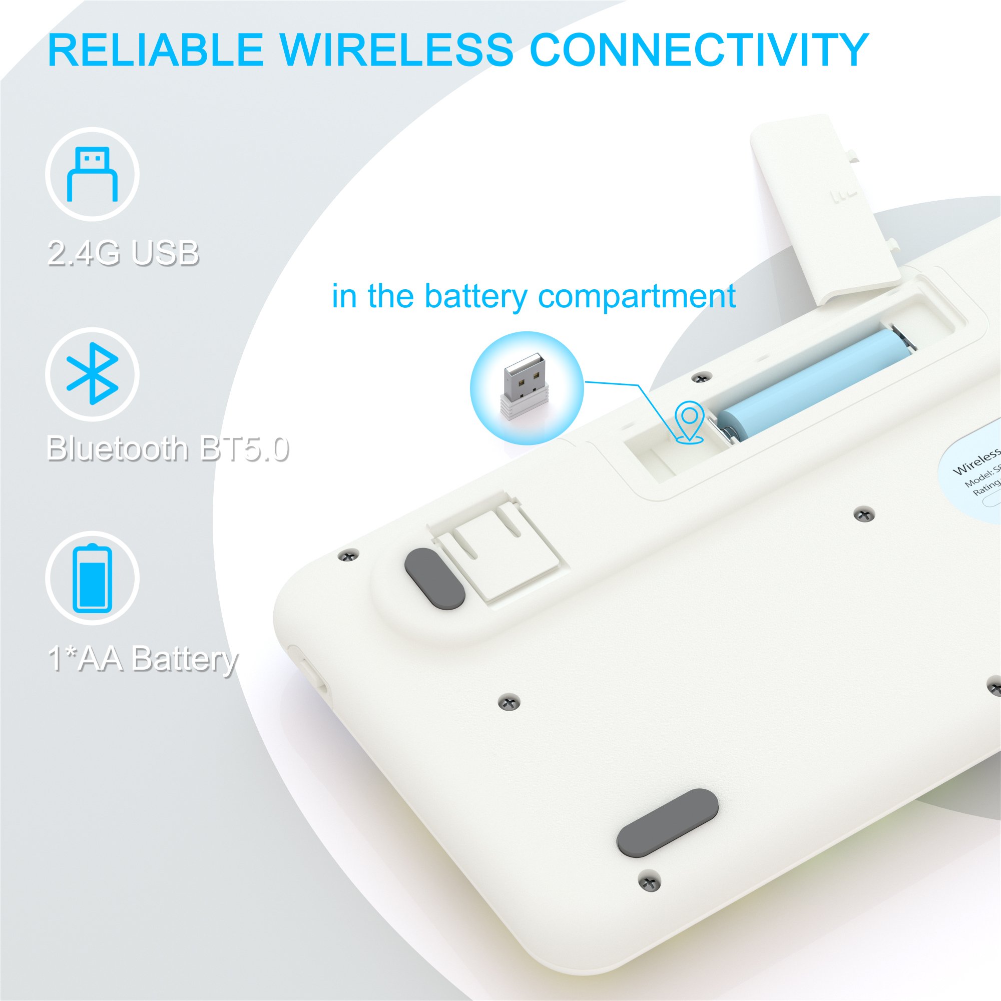 Factory Direct Wholesale Ultra-Thin 2.4GHz Wireless Keyboard Office Colorful Mechanical Switches