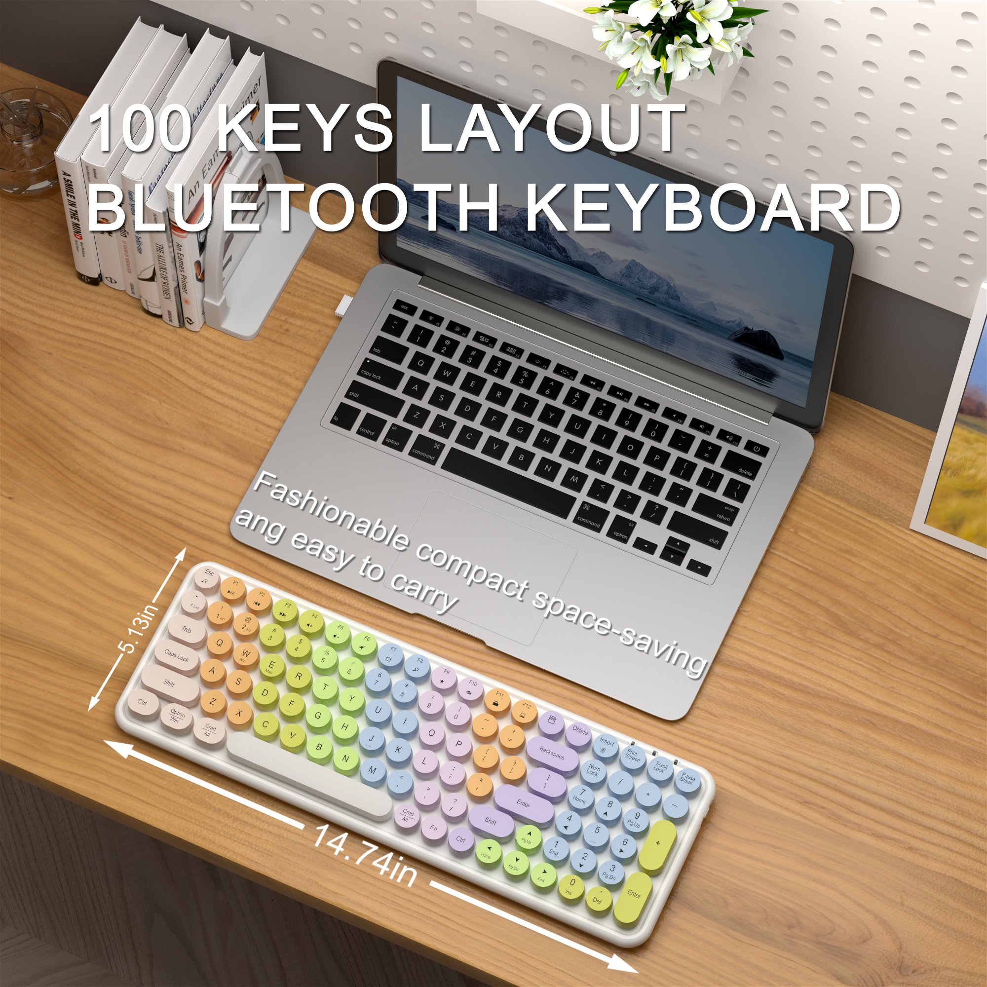 Factory Direct Wholesale Ultra-Thin 2.4GHz Wireless Keyboard Office Colorful Mechanical Switches