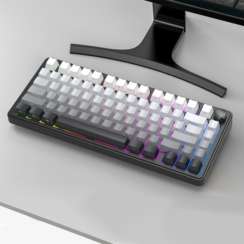 Custom Bluetooth 5.0 2.4G Wireless With Type-C Link Three Mode 82 Keys Gaming Mechanical Keyboard Support For Customization