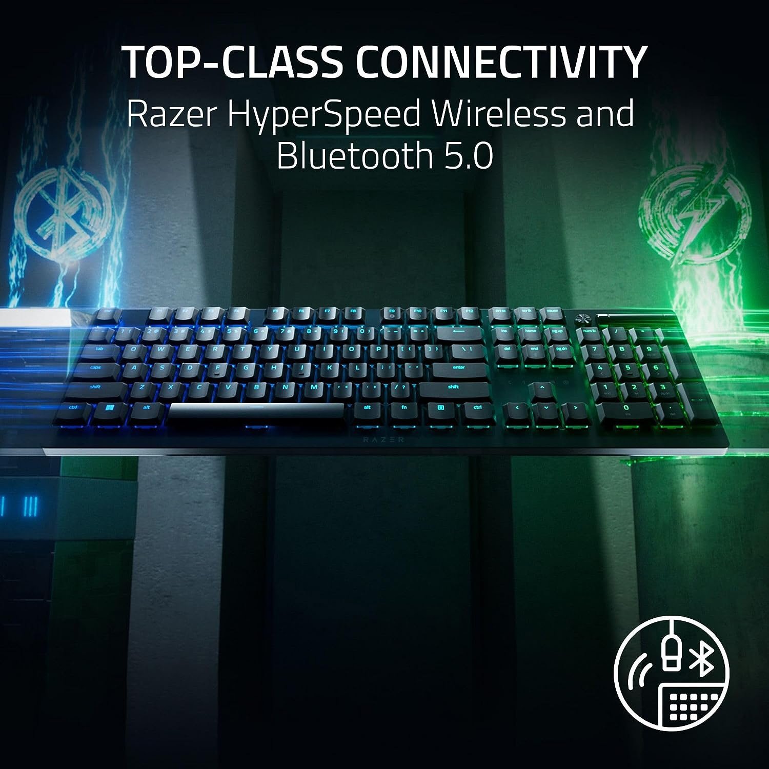 Razer DeathStalker V2 Pro Wireless Gaming Keyboard Optical Switches HyperSpeed Mechanical Electronics Keyboard for Gaming PC PS