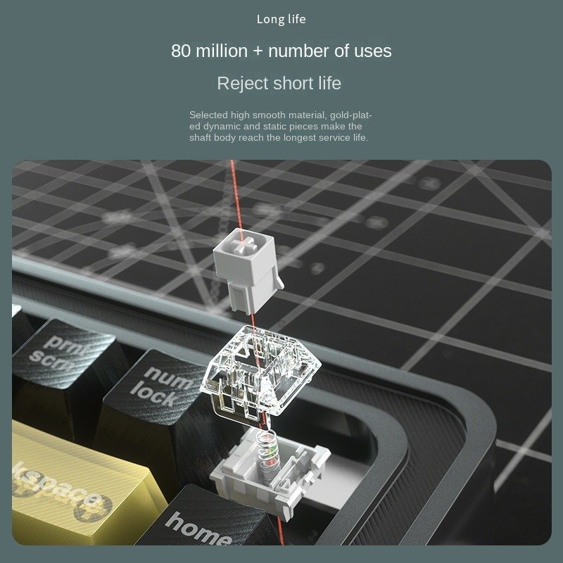 Spot Kaihua BoxV2 white axis red tea customized mechanical keyboard shaft switch hot plug DIY dustproof linear switch
