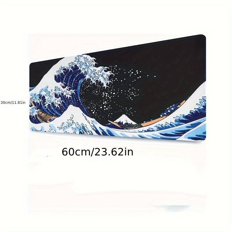 Japanese waves Large Gaming Mouse Pad Desktop Mousepad Gamer Non-Slip Rubber For Computer Office Keyboard Table Carpet Mat Cover