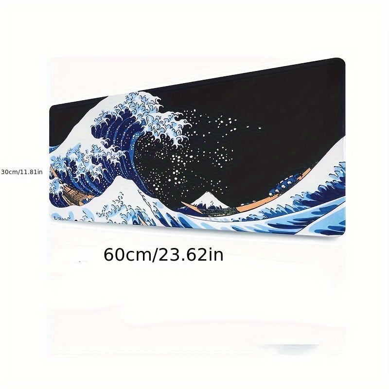 Japanese waves Large Gaming Mouse Pad Desktop Mousepad Gamer Non-Slip Rubber For Computer Office Keyboard Table Carpet Mat Cover