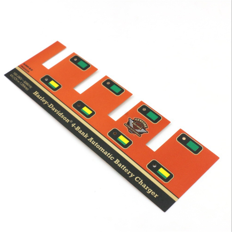 Deson low moq custom silk print front control button keyboard design keypad switch panel overley sticker membrane panel